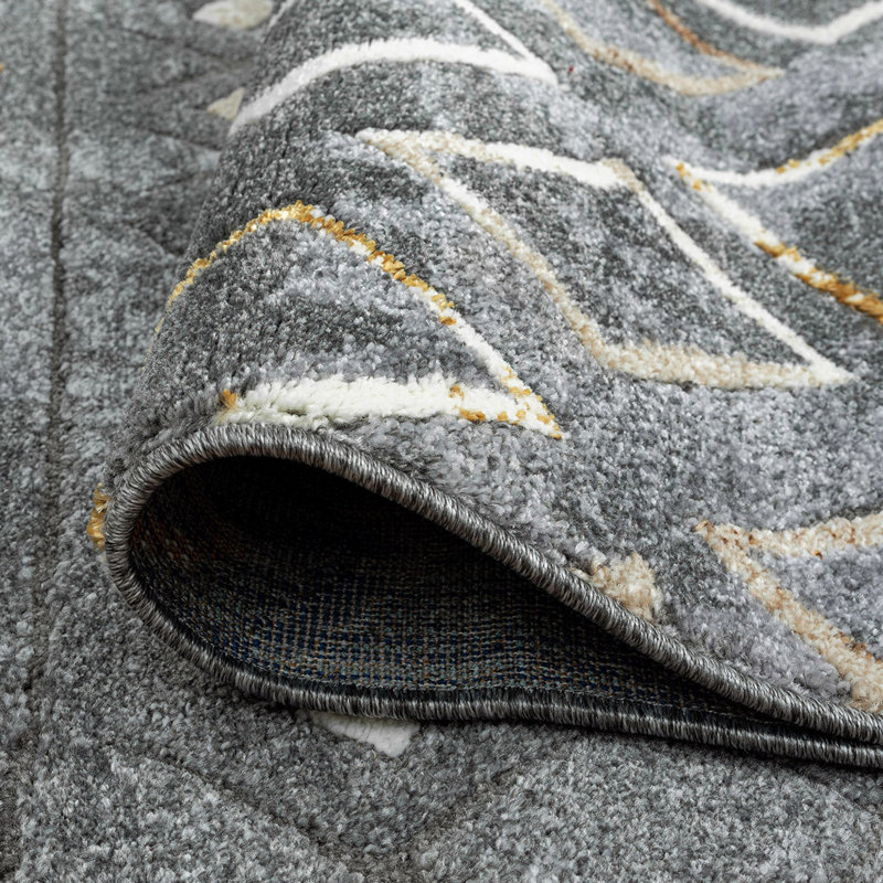 Union Rustic Koury Performance Dark Gray Rug Wayfair